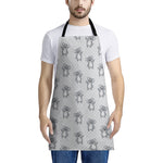 Grey Koala Pattern Print Apron