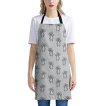 Grey Koala Pattern Print Apron