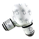 Grey Koala Pattern Print Boxing Gloves