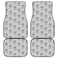 Grey Koala Pattern Print Front and Back Car Floor Mats