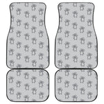 Grey Koala Pattern Print Front and Back Car Floor Mats