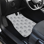 Grey Koala Pattern Print Front and Back Car Floor Mats