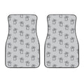 Grey Koala Pattern Print Front Car Floor Mats