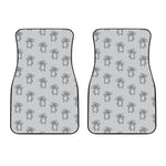 Grey Koala Pattern Print Front Car Floor Mats