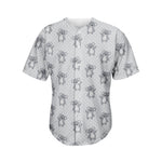 Grey Koala Pattern Print Men's Baseball Jersey