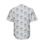 Grey Koala Pattern Print Men's Baseball Jersey