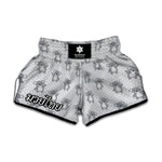 Grey Koala Pattern Print Muay Thai Boxing Shorts