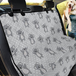 Grey Koala Pattern Print Pet Car Back Seat Cover