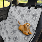 Grey Koala Pattern Print Pet Car Back Seat Cover