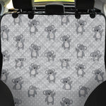 Grey Koala Pattern Print Pet Car Back Seat Cover