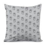 Grey Koala Pattern Print Pillow Cover