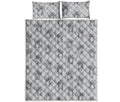 Grey Koala Pattern Print Quilt Bed Set