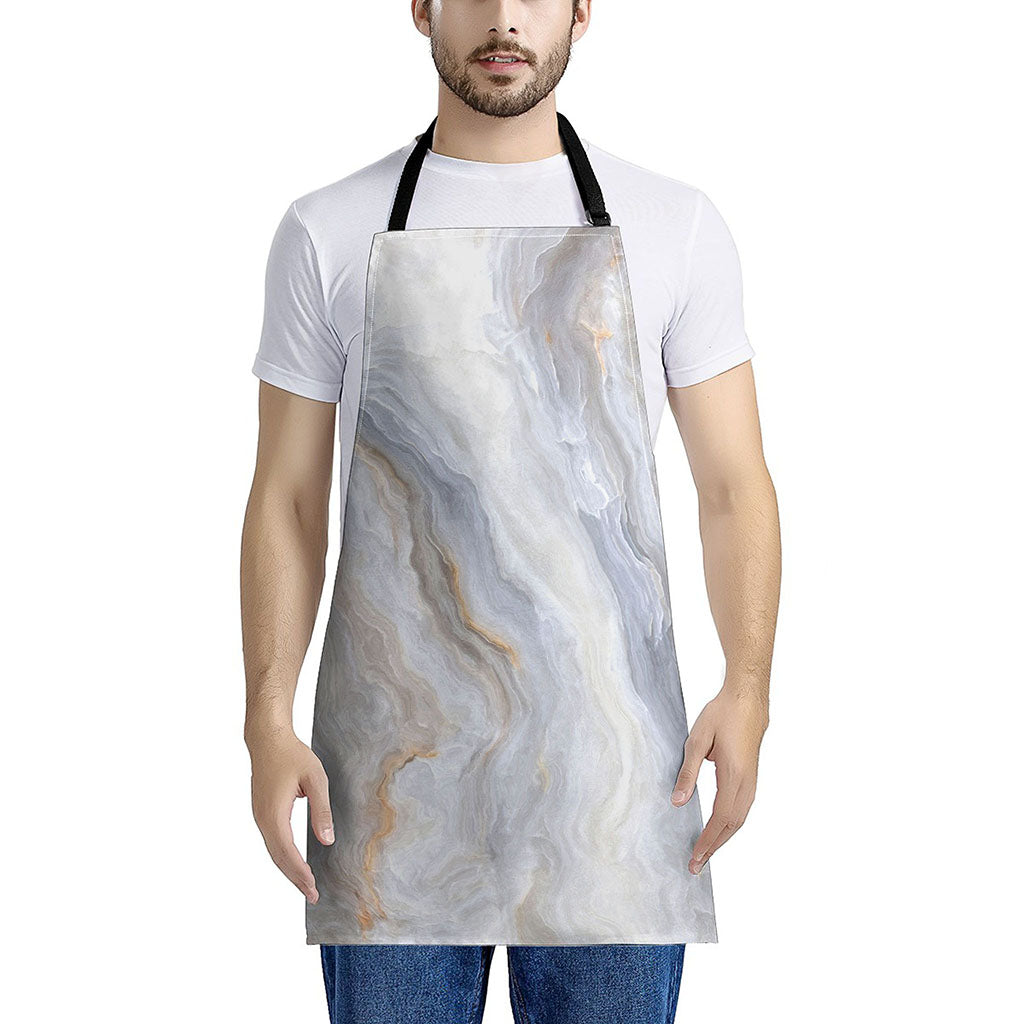 Grey Marble Print Apron