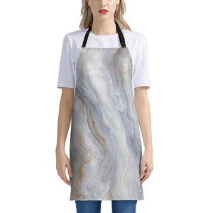 Grey Marble Print Apron