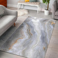 Grey Marble Print Floor Mat