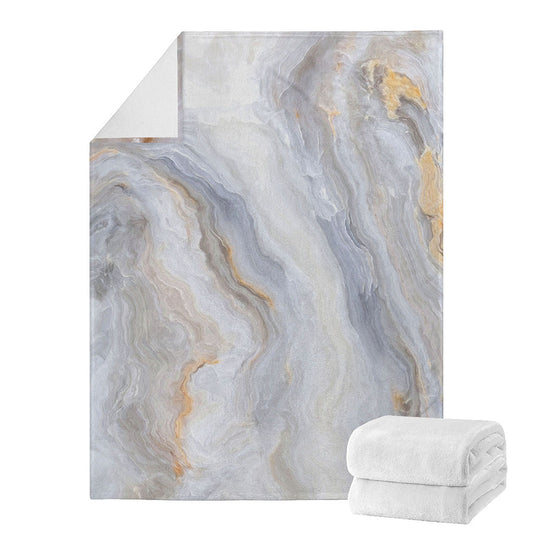 Grey Marble Print Blanket
