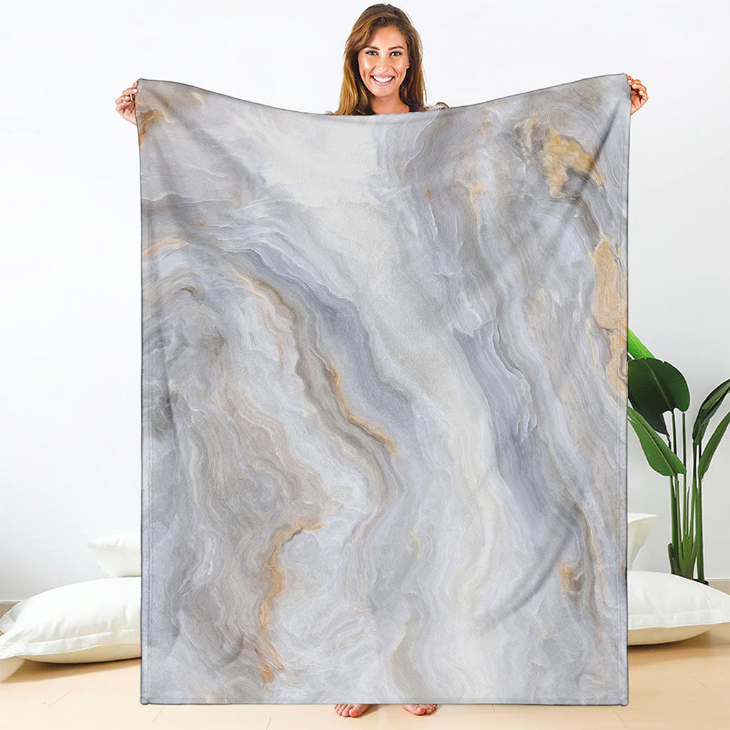 Grey Marble Print Blanket