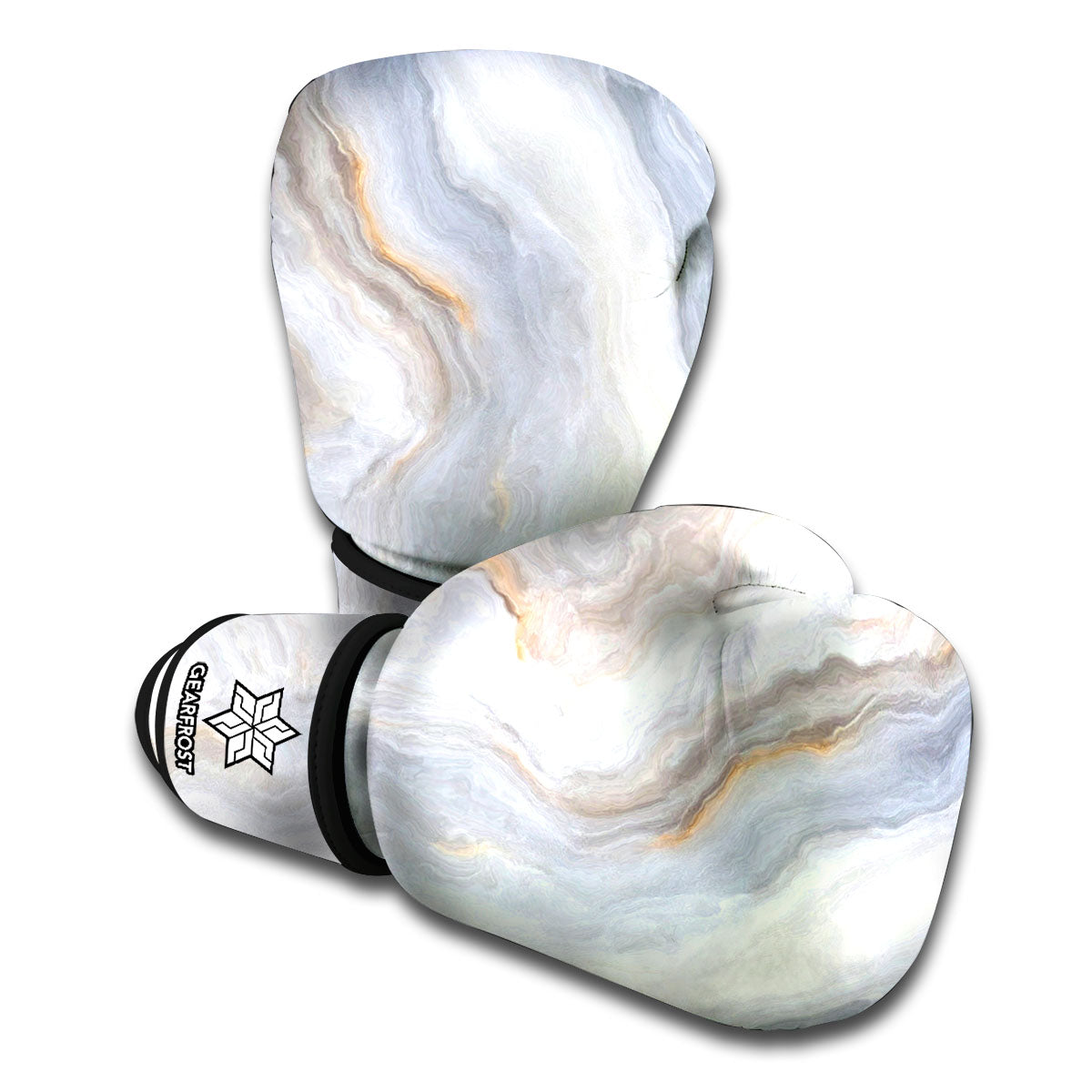Grey Marble Print Boxing Gloves