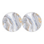 Grey Marble Print Car Coasters