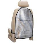 Grey Marble Print Car Seat Organizers