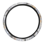 Grey Marble Print Car Steering Wheel Cover