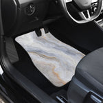 Grey Marble Print Front and Back Car Floor Mats