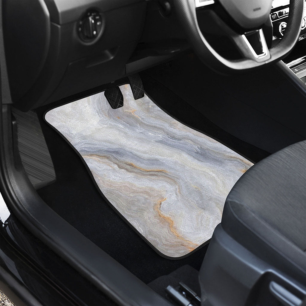 Grey Marble Print Front Car Floor Mats