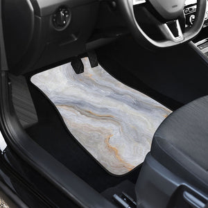 Grey Marble Print Front Car Floor Mats