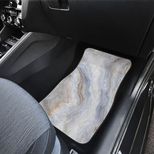Grey Marble Print Front Car Floor Mats