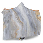 Grey Marble Print Hooded Blanket