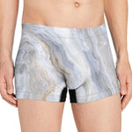 Grey Marble Print Men's Boxer Briefs