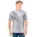 Grey Marble Print Men's T-Shirt