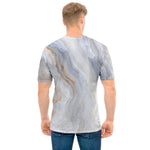 Grey Marble Print Men's T-Shirt