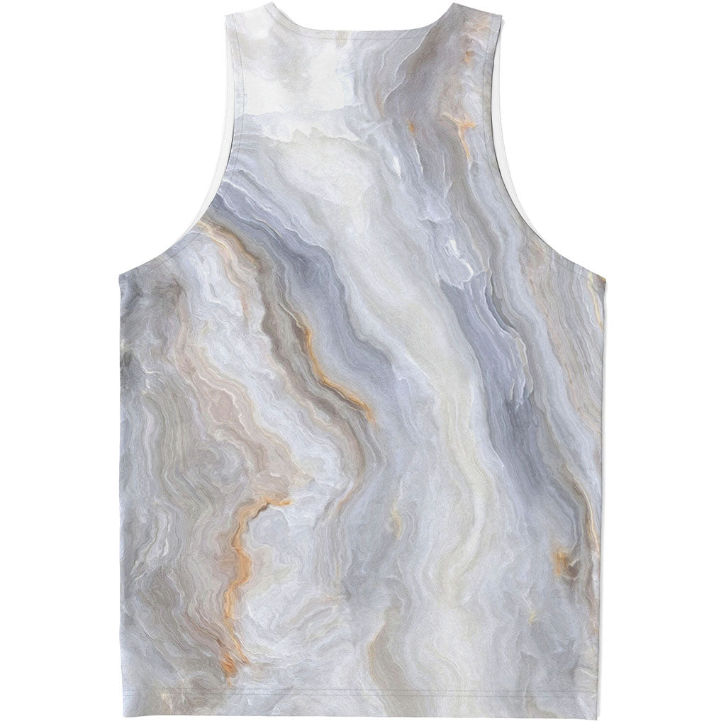 Grey Marble Print Men's Tank Top