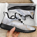 Grey Marble Print Mesh Knit Shoes