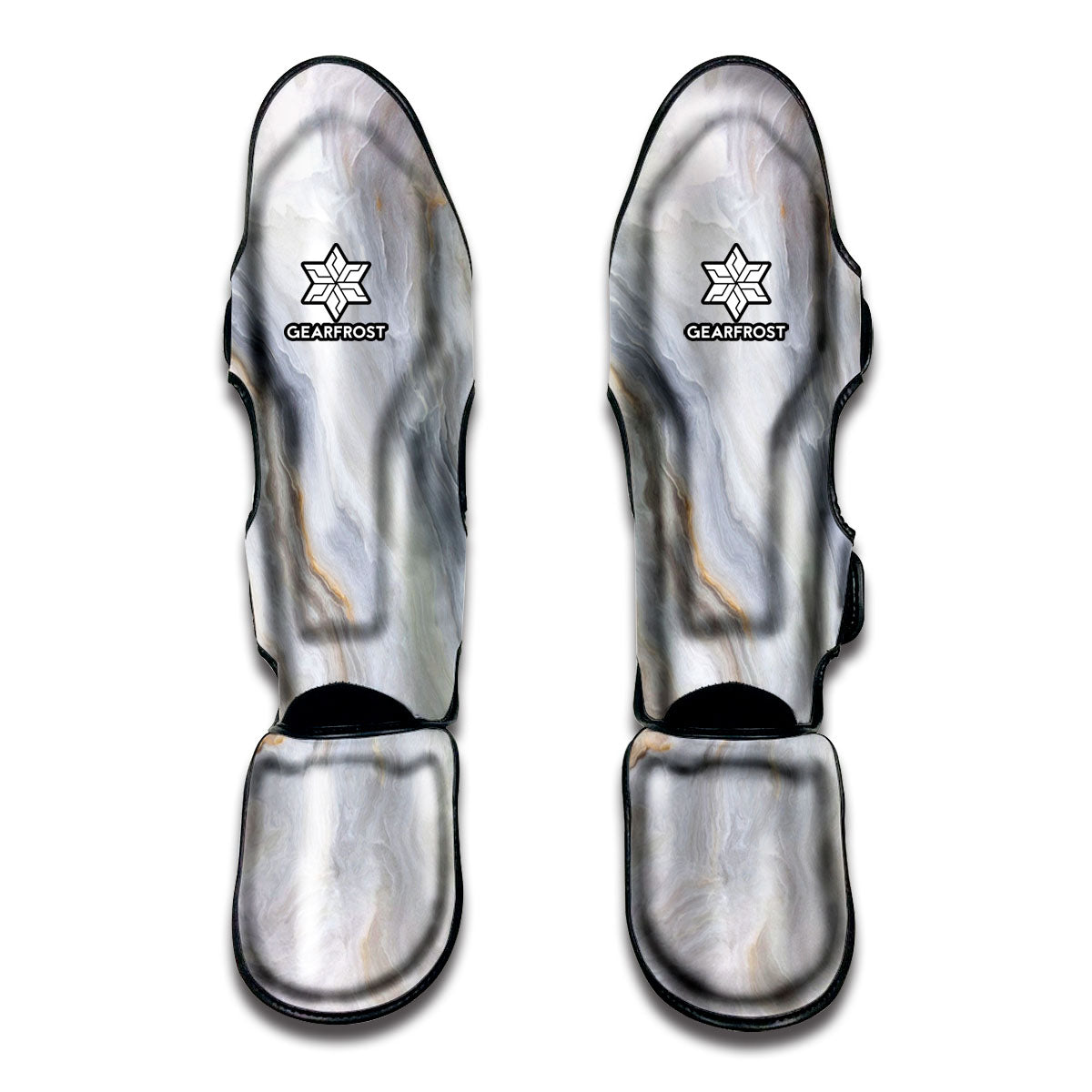 Grey Marble Print Muay Thai Shin Guard