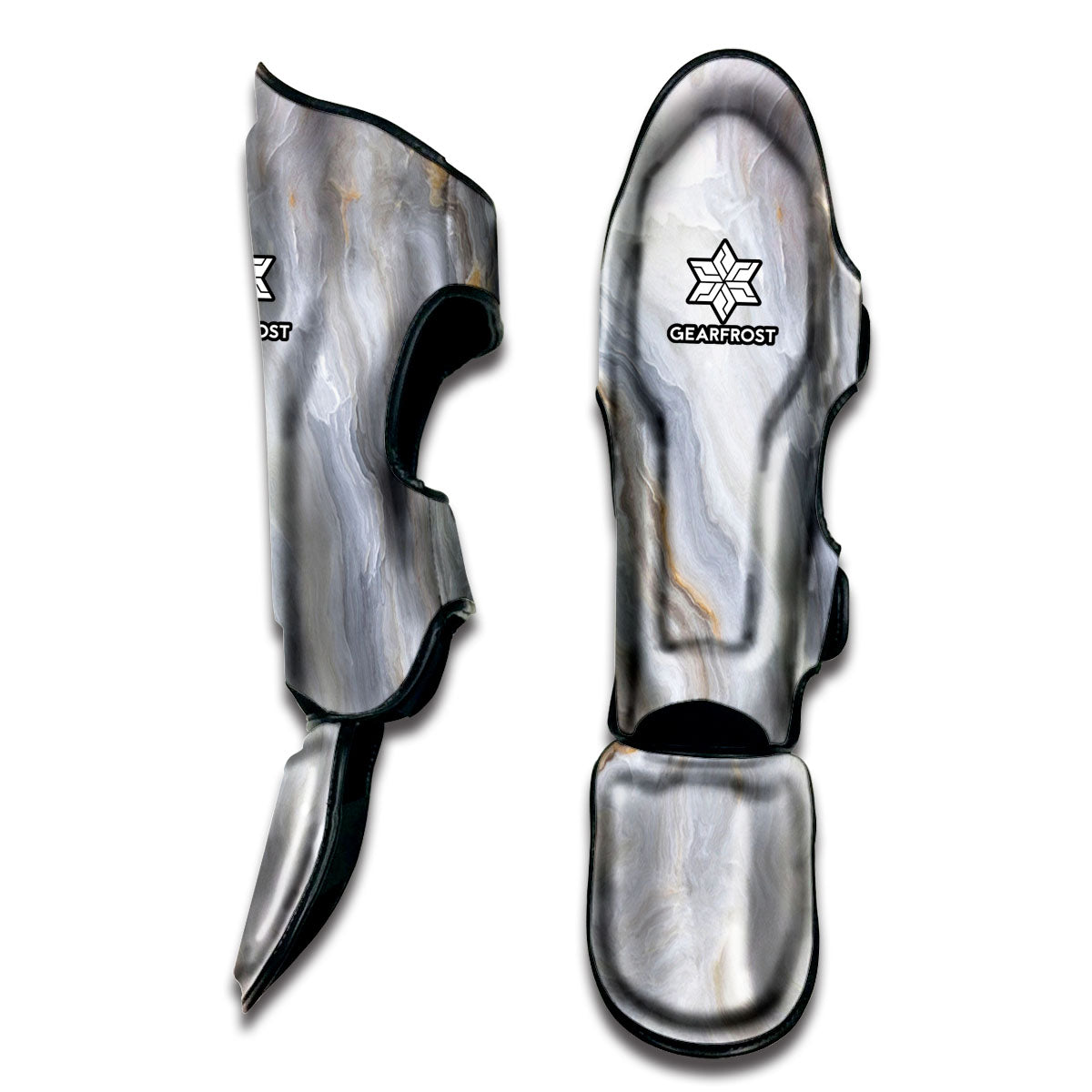 Grey Marble Print Muay Thai Shin Guard