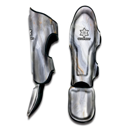 Grey Marble Print Muay Thai Shin Guard