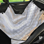 Grey Marble Print Pet Car Back Seat Cover