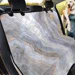 Grey Marble Print Pet Car Back Seat Cover