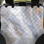 Grey Marble Print Pet Car Back Seat Cover