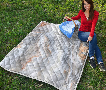 Grey Marble Print Quilt