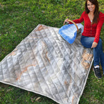 Grey Marble Print Quilt
