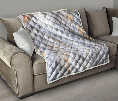 Grey Marble Print Quilt