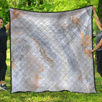 Grey Marble Print Quilt