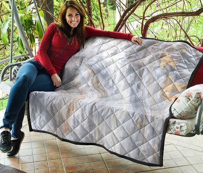 Grey Marble Print Quilt