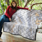 Grey Marble Print Quilt