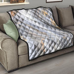 Grey Marble Print Quilt