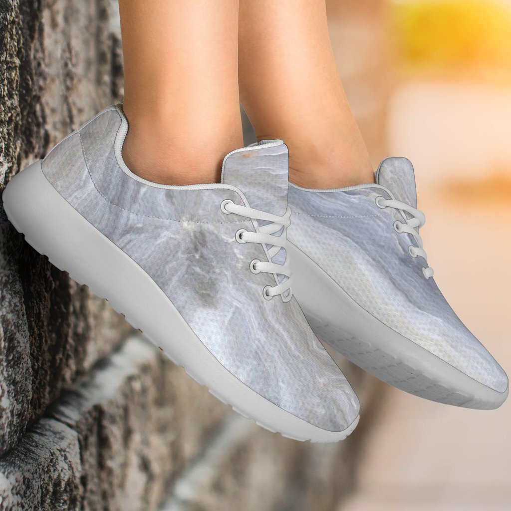 Grey Marble Print Sport Shoes GearFrost