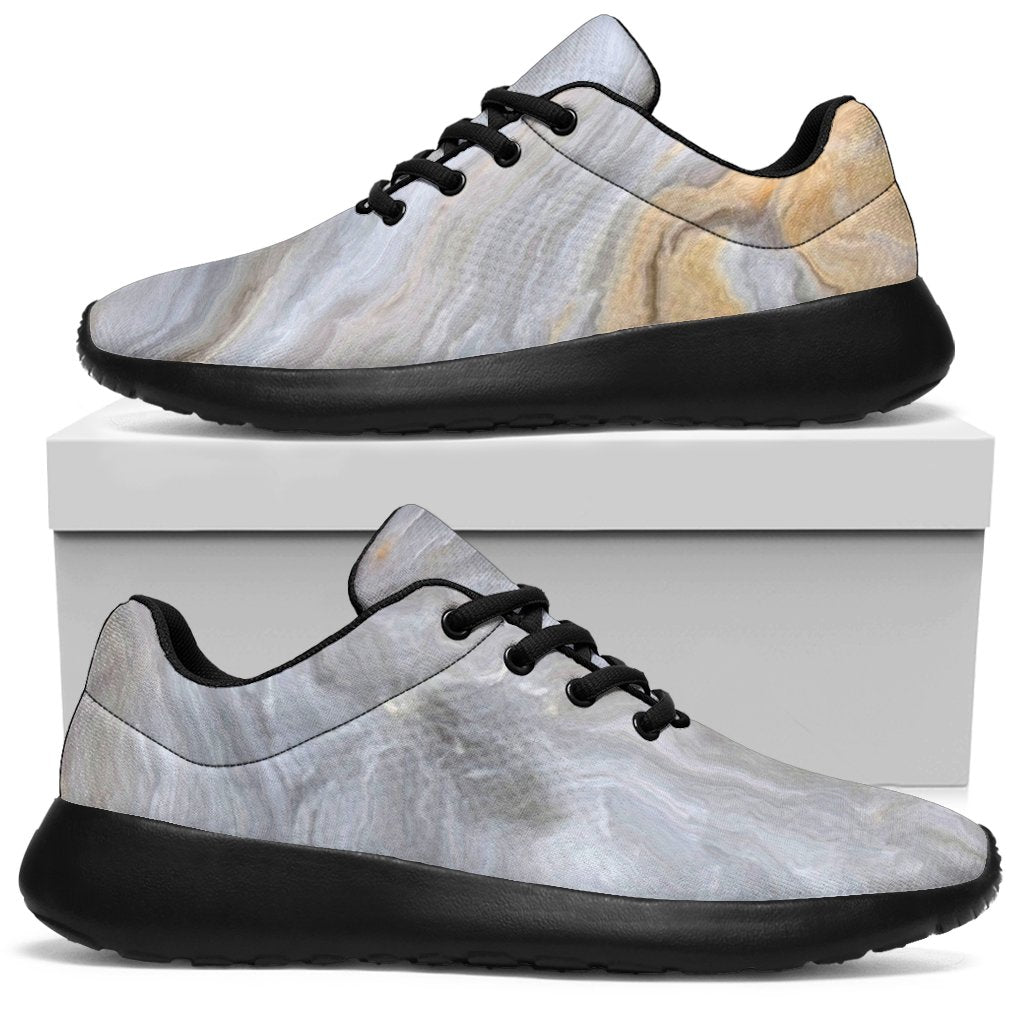 Grey Marble Print Sport Shoes GearFrost